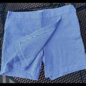 Talbots Skort in Blue and White Seersucker